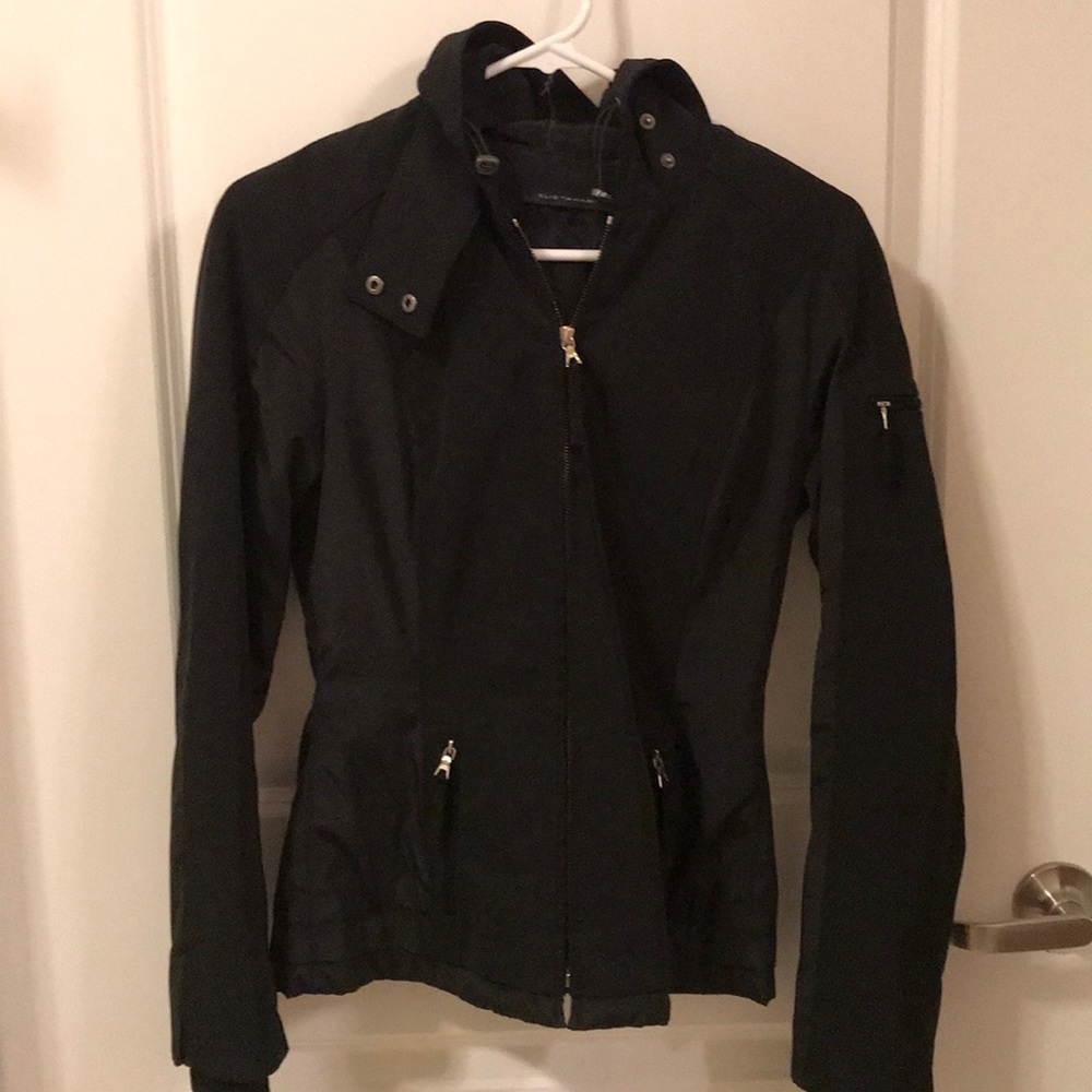 Elie tahari hooded zip up jacket